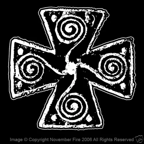 Celtic Iron Cross Traditional Ancient Celts Earth Air Fire Water Shirt NFT106