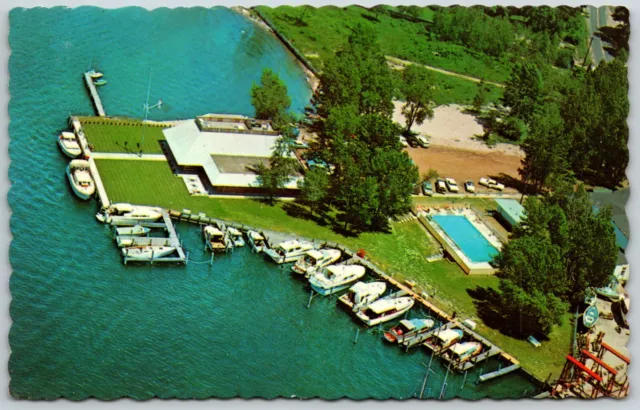 Yacht Club Aerial View, Holland Michigan - Postcard