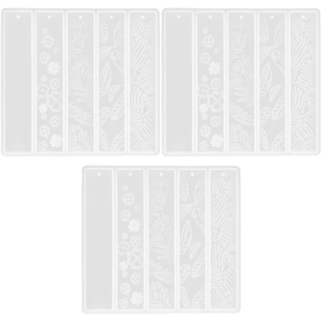 3pcs Crystal Epoxy Lesezeichen Formzeichen Lesezeichen Silikonform Premium