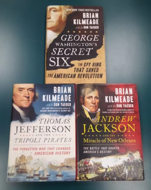 Brian Kilmeade Books Lot of 3 HCDJ VGC Jackson Jefferson Washington US History