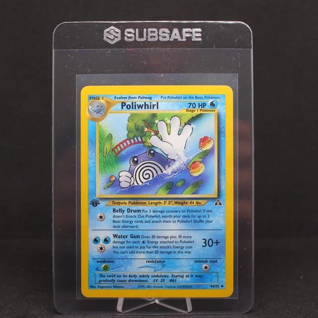 🔥 1st Edition Poliwhirl | Neo Discovery 44/75 | Moderately Played VG | WOTC 🔥
