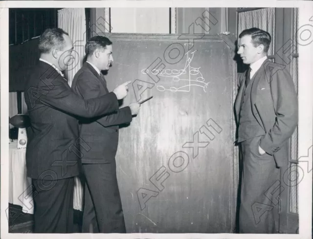 1933 CHOF Michigan Wolverines Coach Fritz Crisler & Lou Little Press Photo