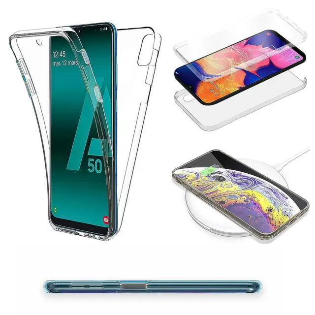 Handy Hülle für Samsung Galaxy A12 Smartphone 360 Grad Bumper Full Cover Case