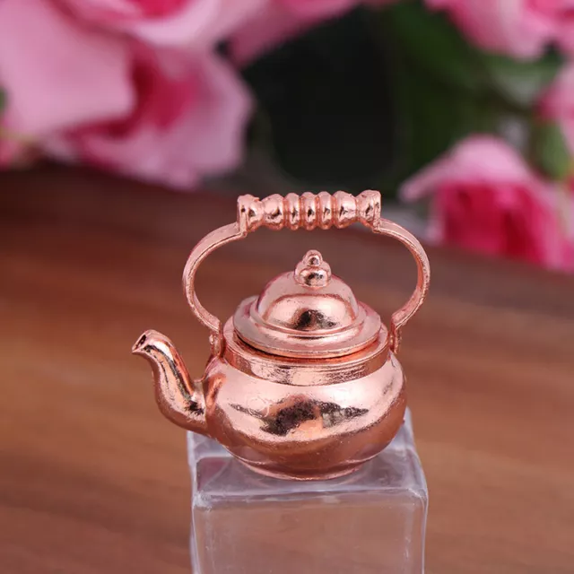 1:12 Dollhouse Miniature Accessories Mini Metal Kettle Doll House Tea Pot-RQ