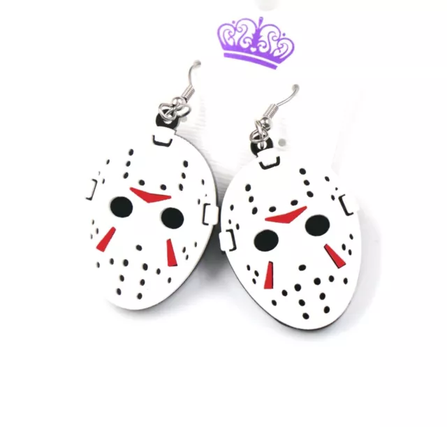 Jason Voorhees Friday the 13th Hockey Mask Earrings