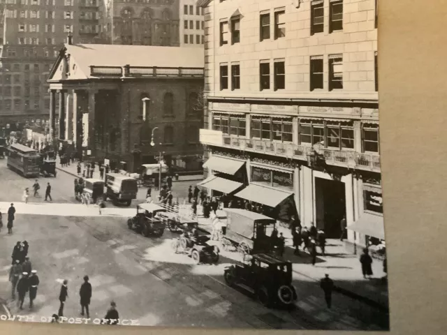 Orig 1919 NYC Photo Broadway South Of Post Office Street Photogravure  Mounted