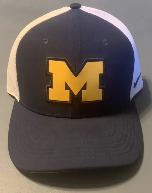 Nike Classic 99 NCAA Michigan Wolverines Blue Mesh Trucker Snap Back Hat