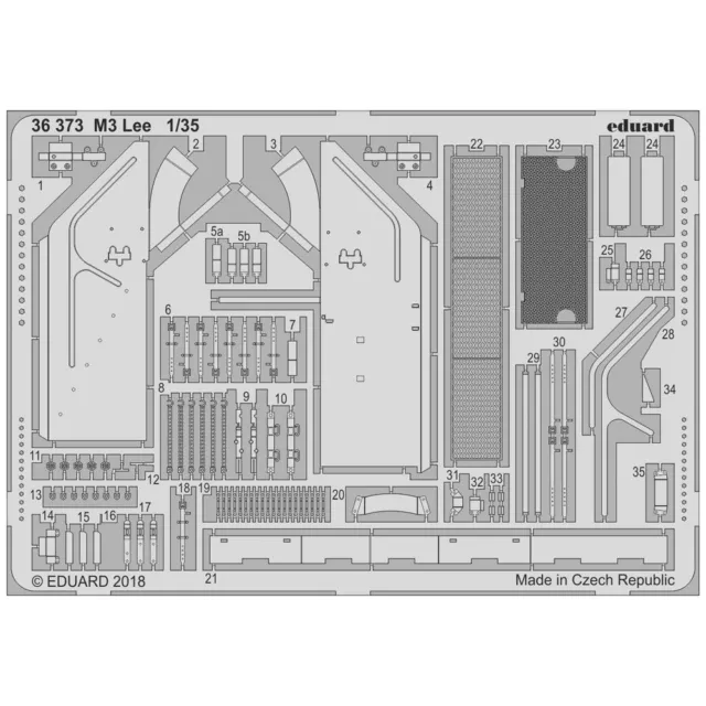 EDUARD 36373 1/35 PE fotogeätztes DETAIL SET für TAKOM M3 LEE