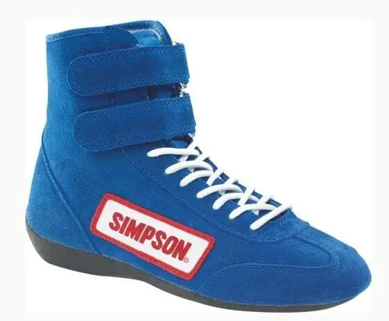 Simpson Racing 28850BL High Top Racing Shoes Adult Size 8.5 Blue Pair