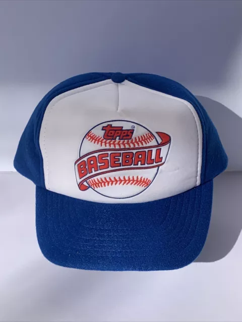 VTG Topps Snapback Blue Topps Baseball Cards Cap FOAM 80's