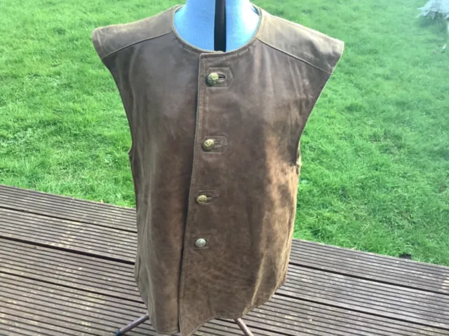 WW2 British Army Brown leather jerking with old buttons