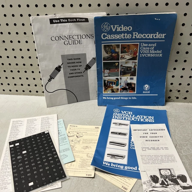 VINTAGE GE VIDEO Cassette Recorder Use The Care Of VHS Model 1vcr5010x