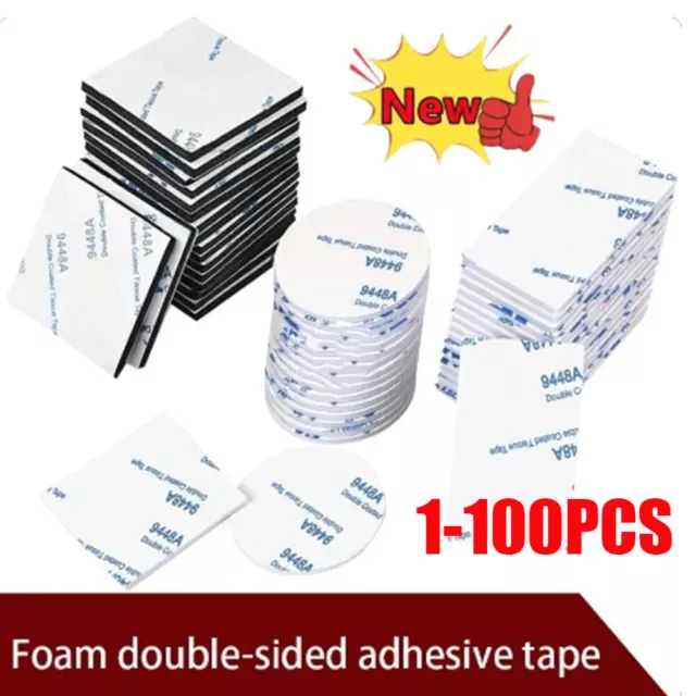 1-100X 3M Sticky Pads Double Sided Strong VHB Foam Adhesive Mounting Pad Oblong