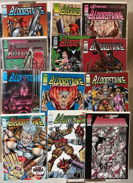 Bloodstrike #1, 2, 3, 4, 5, 6, 7, 8, 9, 10, 11, 12 Lot of 12 Image Comics 1993-4