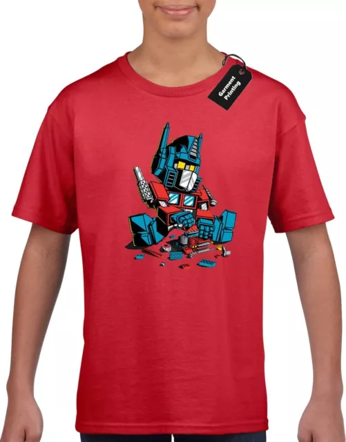 T-Shirt Optimus Bricks Bambini Bambini Top Ragazzi Ragazze