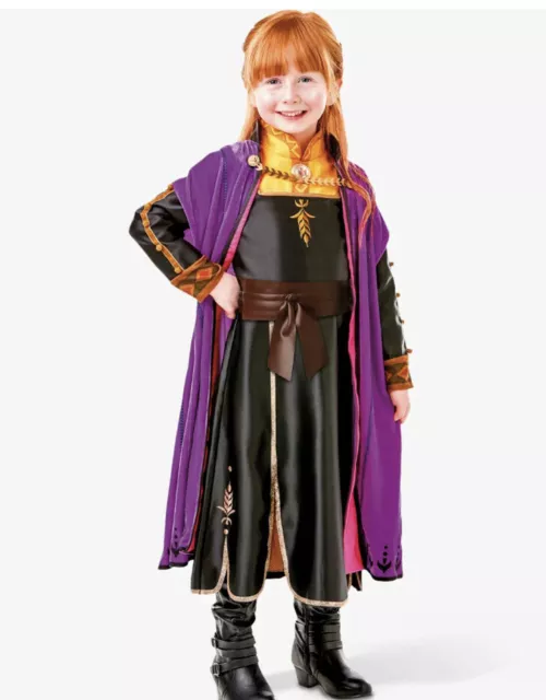 Rubies Official Frozen 2 Anna Classic Girls Fancy Dress Costume 5-6