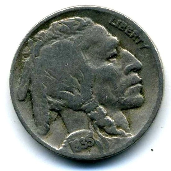 1935 P BUFFALO Nickel American CENT US Nice Old America Coin