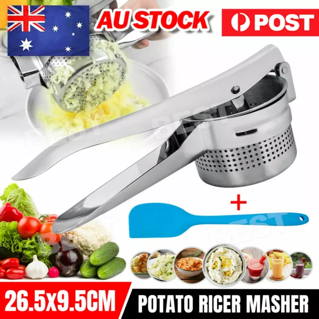 Stailess Steel POTATO RICER MASHER Vegetable Fruit Press Potatoe Gnocchi + Gift