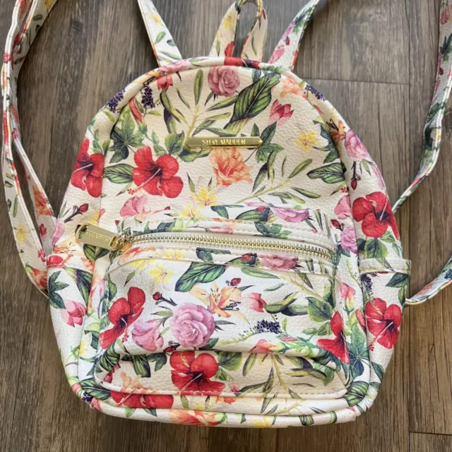 Steve Madden Bailey Floral Mini Backpack with Small Front Pocket