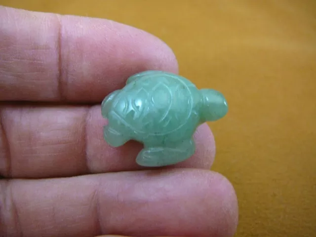 (Y-TUR-SE-502) 1" SEA TURTLE Green Aventurine carving FIGURINE gemstone turtles