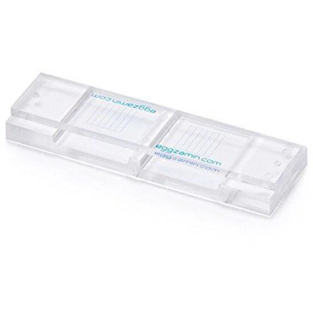 McMaster Method Microscope Slide, FEC (Fecal Egg Count) or Worm Count, Blue