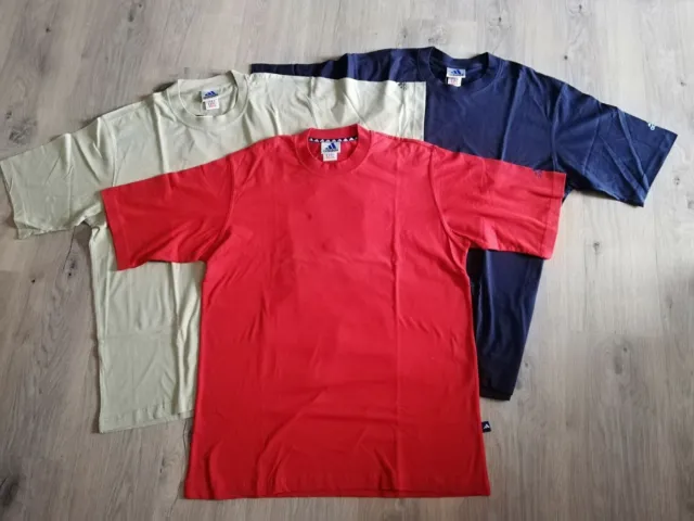 Adidas T-Shirt Set Uomo Beige Rosso Arancione Blu Maglia Uomini Superiore Sport