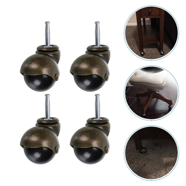 4PCS Remplacement Chariots De Roue Chariot Roulettes Roulette Chaise Roues