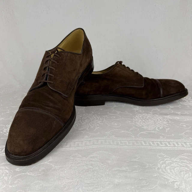 GRAVATI MENS BROWN Leather Medallion Cap Toe Derby Dress  display picture 2