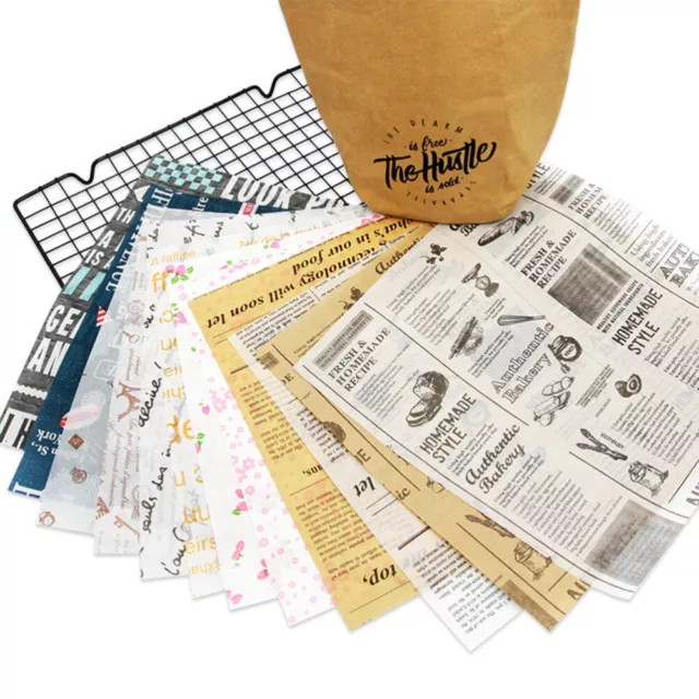 50 Pcs Pergamentpapier Fettdichtes Sandwichpapier Essen Aus Ölpapier