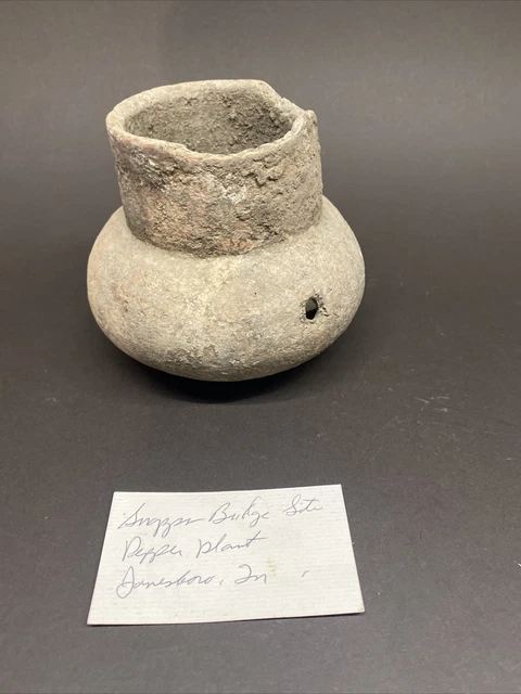 MLC s329 Rare Old Painted Pot Pottery Vessel￼ Jonesboro Tennessee TN