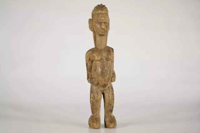 Small Hand-Carved West African Statue 9" - African Art