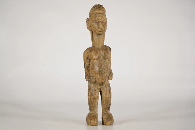 Small Hand-Carved West African Statue 9" - African Art