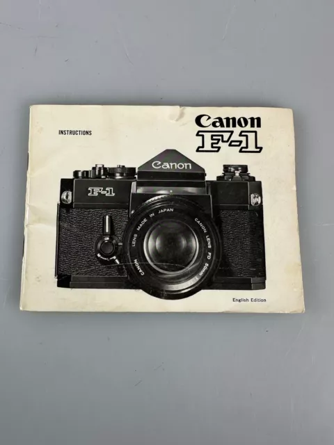 Canon F-1 Instruction Manual Booklet