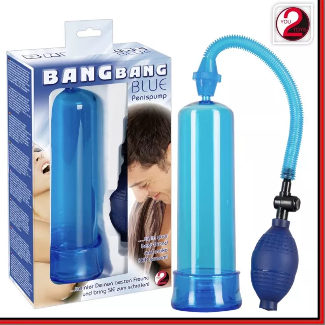 Bang Bang Blue Sviluppatore a pompa per il pene Toy Sexy Cazzo Grosso e Duro