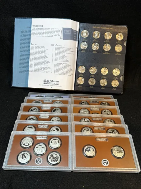 2010-2021 National Park Quarters Set P&D BU 112 Coins Plus Clad Proof 57 Coins