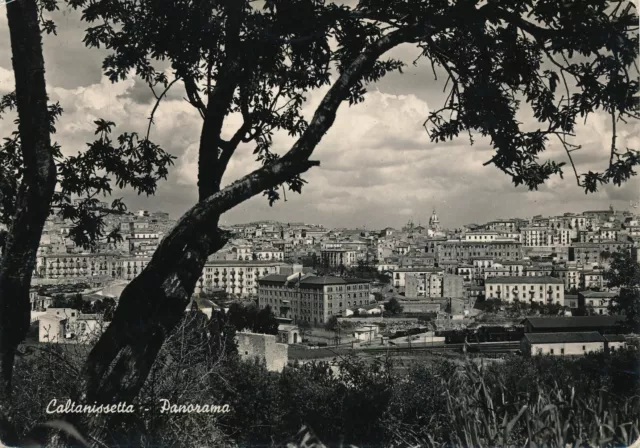 Cartolina Sicilia Caltanissetta Panorama Viaggiata Anno 1954