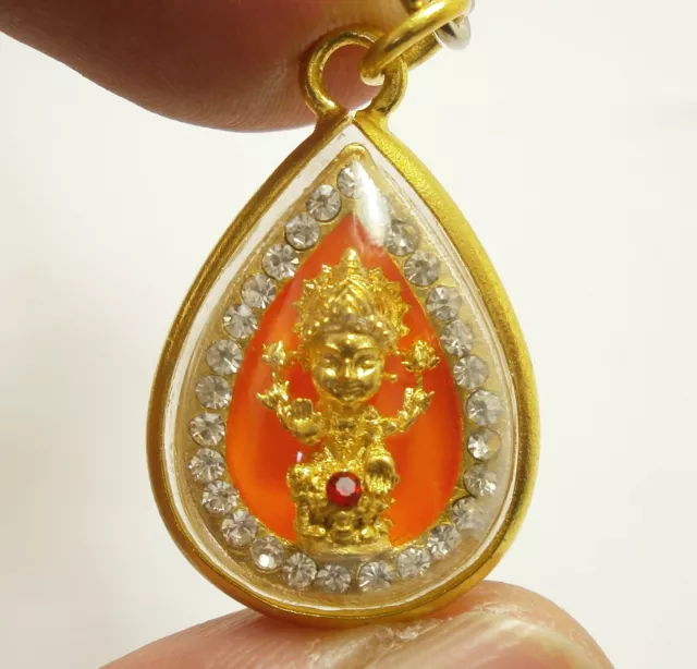 Maa Lakshmi Laxmi Devi Hindu Goddess Rich Lucky Blessed Pendant Amulet Necklace
