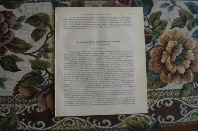 1890 Fachbericht Zeitschrift Bergbau / Clausthal Declinatorium