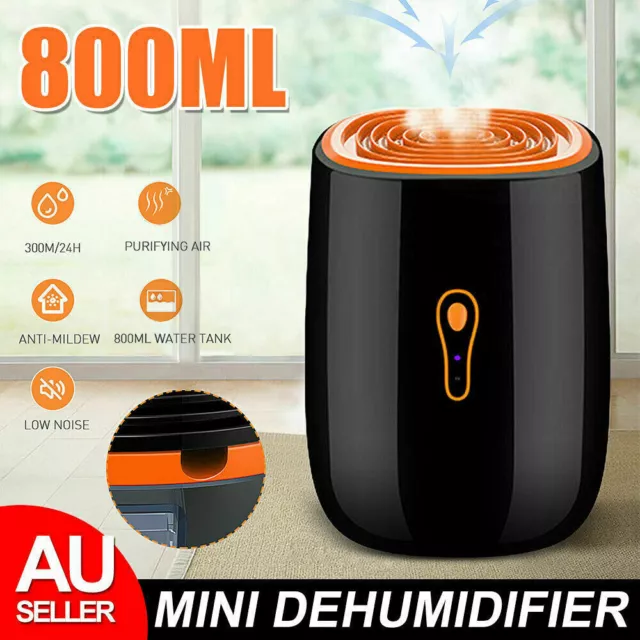 800ML Mini Dehumidifier Moisture Absorber Home Office Basement Air Purify Dryer