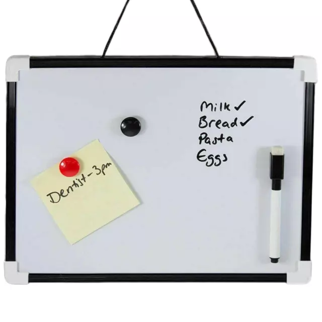 Mini A4 Dry Wipe Magnetic Office Whiteboard Notice White Memo Board Pen & Eraser