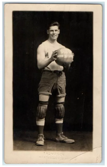 c1917 Basketball Champion Monticello High School Thompson NY RPPC Photo Postcard