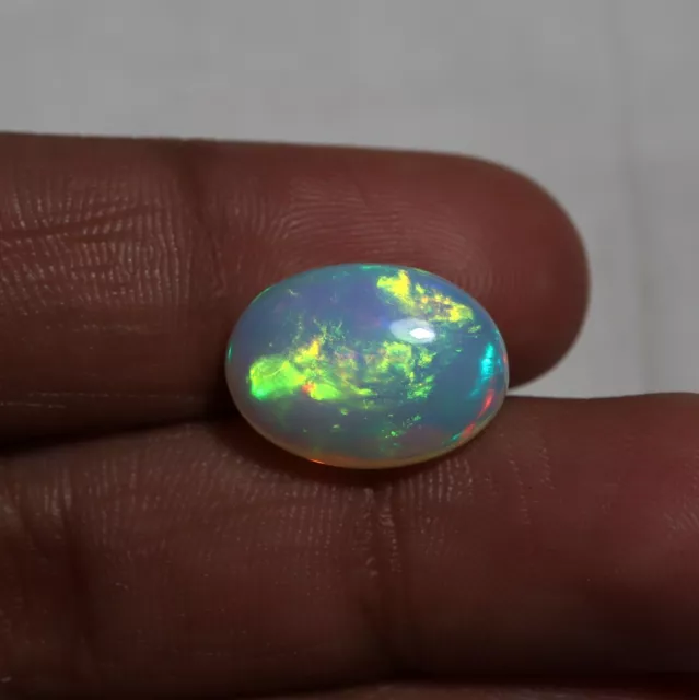 5.5 Ct 15.8x11.5 MM Top Natural Rainbow Fire Ethiopian Welo Opal Oval Cabochon