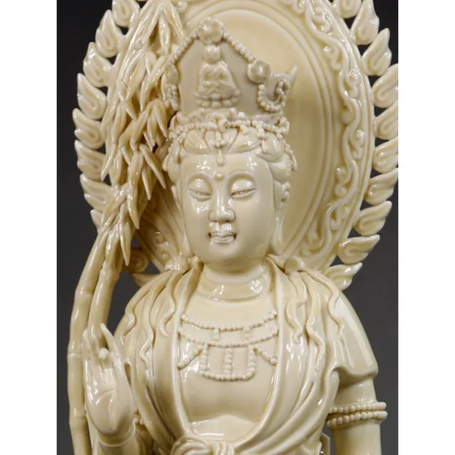 Porzellanfigur Yiye Guanyin Porzellan Skulptur Kwan Yin Kuan Yin Blanc-de-Chine 3