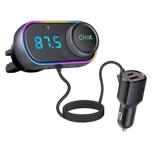 1 unidad Adaptador Bluetooth Coche PD30W QC3.0 Carga Rápida Supresión de Ruido A8Y3