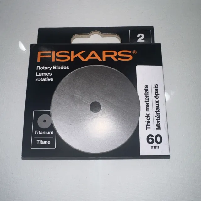 Fiskars 60mm Titanium Rotary Cutter Replacement Blade 2pk! Fast Ship!⭐️