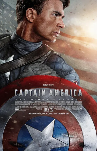 Captain America movie poster print  :  Chris Evans poster : 11 x 17 inches