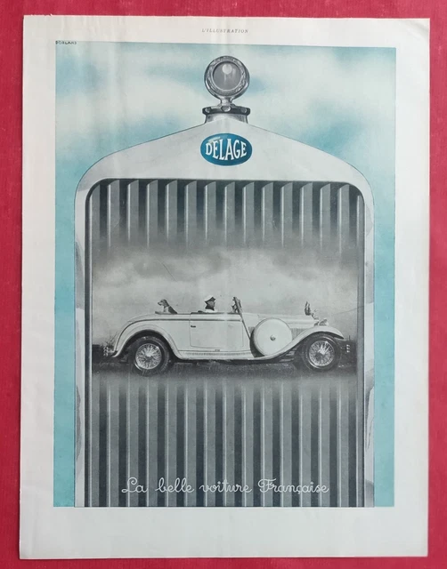 Publicité Presse Originale 1927 - Delage Triomphatrice, Construction Française, Auto Vintage