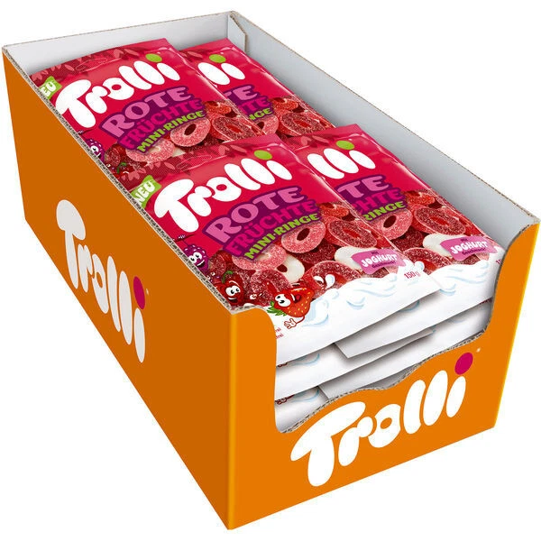 Mini anelli Trolli Frutta Rossa 20x150 g Bt.