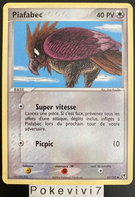 Carte Pokemon PIAFABEC 81/100 Bloc EX Tempête de Sable FR NEUF