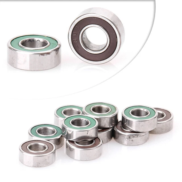 10x 5x11x4mm Miniatura Metallo Schermato Gomma Sigillato Modello MR115ZZ